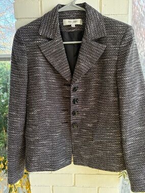 Jones Studio Black and White Tweed Blazer